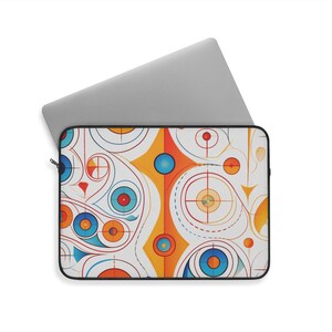 Laptop Sleeve, Artistic Laptop Shield, Geometric Abstract Circle Design Laptop Case, Tablet Protector, Tablet Sleeve