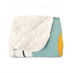 Sherpa Fleece Blanket, Couch Throw Blanket, Fleece Blanket, Soft Warm Blanket, Sherpa Fleece Blanket with Abstract Design