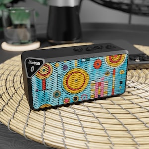 Altavoz Bluetooth Jabba, altavoz Bluetooth Jabba con diseño de círculo abstracto, altavoz Bluetooth para exteriores, altavoz portátil