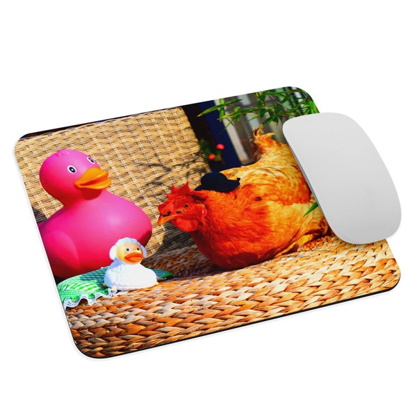 Mousepad Mauspad "Berta am Pool" Huhn kostenloser Versand