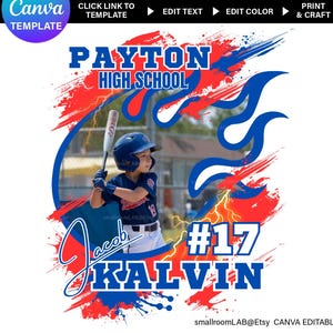 Baseball Canva Editable Template - Personalized Mascot Design