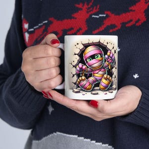 Artistic Ceramic Coffee Mug: Vibrant Kitchen Decor, Gift for Artists