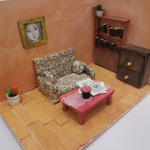 Cozy Living Room Miniature
