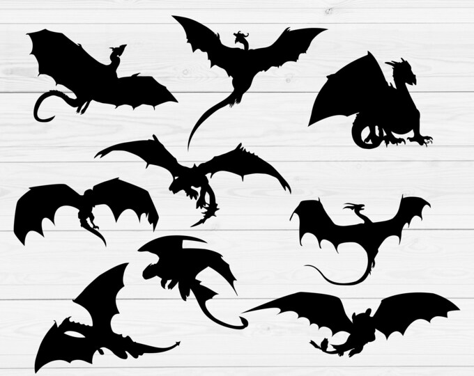 Dragon SVG Bundle Dragon SVG Flying Dragon Clipart SVG Files for Cricut ...