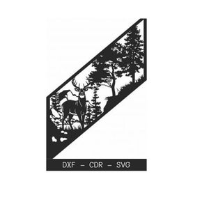 Deer Scene Forest Clipar for Laser Cut DXF CDR SVG Files - Etsy Australia