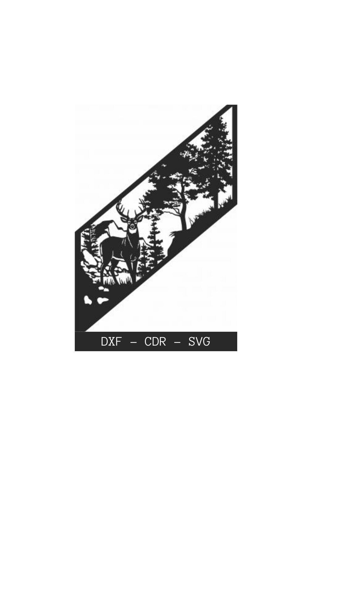 Deer Scene Forest Clipar for Laser Cut DXF CDR SVG Files - Etsy Australia