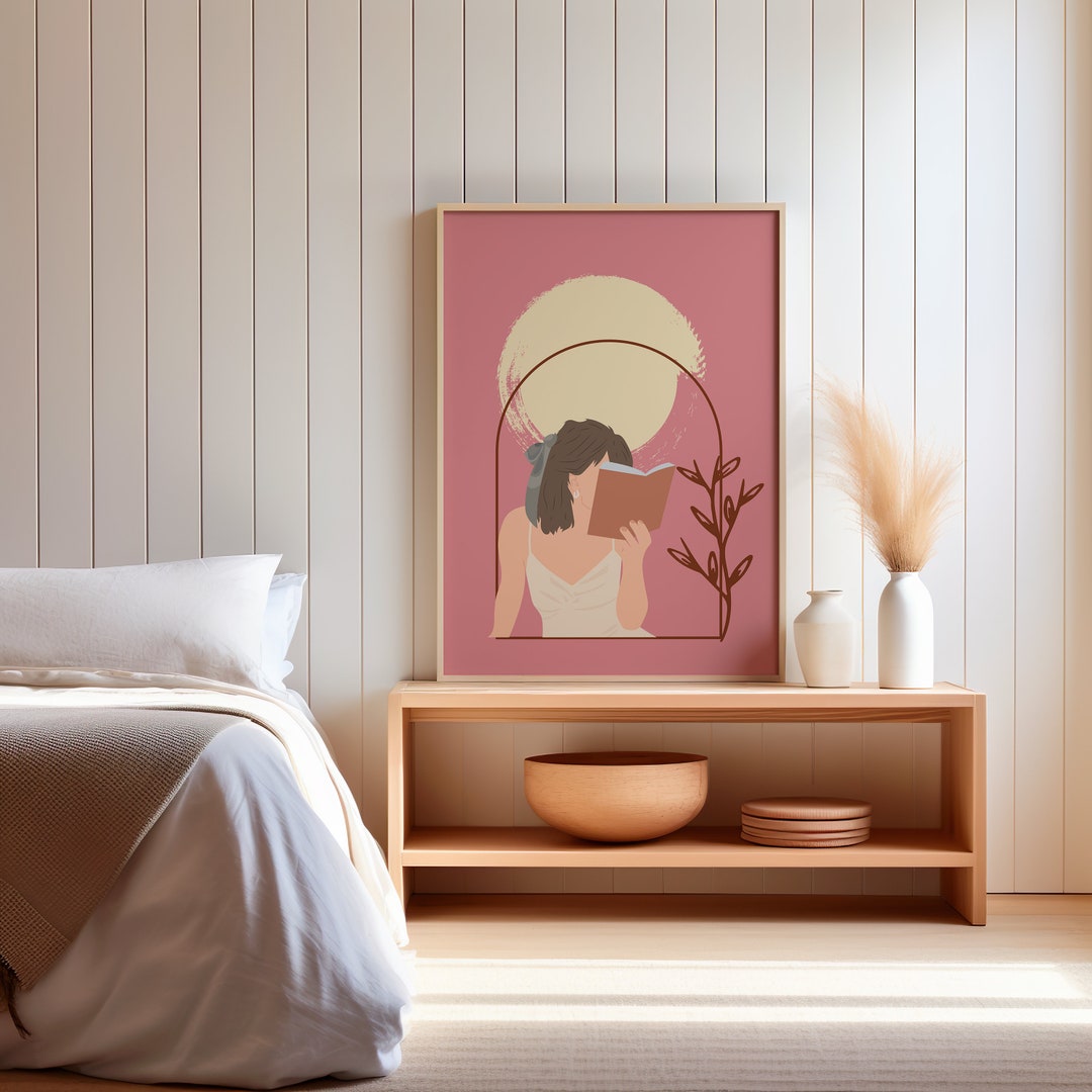 Boho Girl Wall Art Boho Woman Art Print Wall Art Living Room Girl Wall