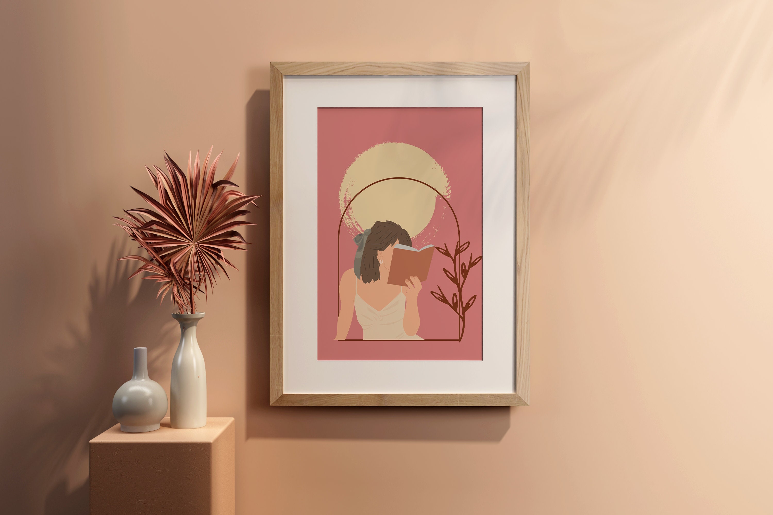 Boho Girl Wall Art Boho Woman Art Print Wall Art Living Room Girl Wall