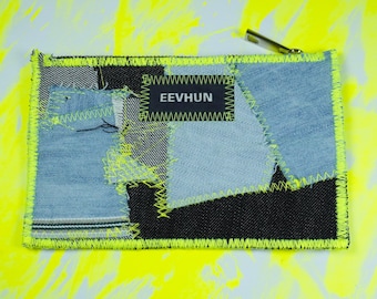 Travel Wallet Handmade from Recycled Denim – Passport Case, Belt Bag, Unisex Gift