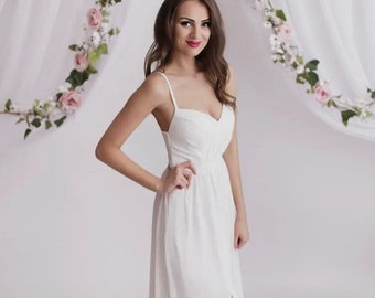Clara wedding dress - simple & elegant with or without straps