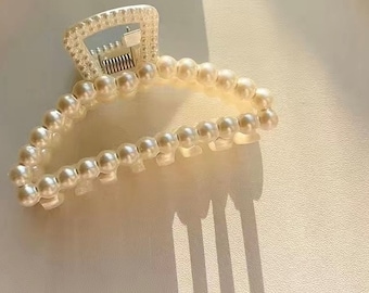 Bridal hair accessories hair clip blush with pearls