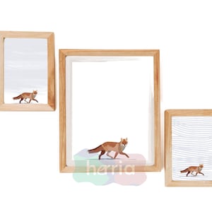 Wild animal | Fox Art print | Modern Illustration | 3 Fox Print | Fox illustration | Wall Decoration | Digital Download | Baby art print |