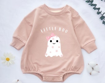 Little Floral Boo Baby Romper|Baby Girl Halloween|Newborn Halloween|Baby first Halloween|Baby Halloween Clothes|Spooky Baby Shirt|Hey Boo