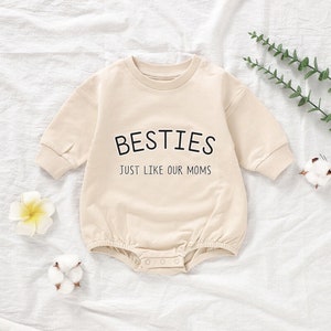 Besties Just Like Our Moms Shirts|Besties Baby Matching Outfits|Baby-Dusche-Geschenk|Ich liebe Tante|Besties Strampler|Muttertagsgeschenk|BFF Baby Shirt