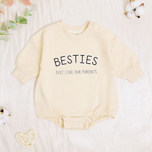 Besties genau wie unsere Eltern Shirts|Besties Baby passendes Outfit|Baby-Dusche-Geschenk|Ich liebe Tante|Besties Strampler|Muttertagsgeschenk|BFF Baby T-Shirt