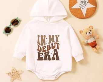 Vestito per neonato &quot;In My Debut Era&quot;/Tutina per neonato &quot;Debut Era&quot;/Regalo per baby shower/Maglietta per neonata/Tutina a bolle naturale retrò per bambini/Maglietta &quot;Newborn Era&quot;