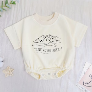 Tiny Adventurer Baby Tee|Wilderness Explorer|Retro Baby Bodysuit|Outdoor Camp Baby Romper|Mountain Baby Clothes|Baby Showr Birthday Gift