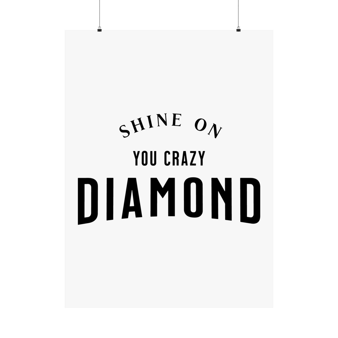 Shine On You Crazy Diamond Lyrics Pink Floyd "shine on You Crazy Diamond" Lyrics Print - Inspiring Wall