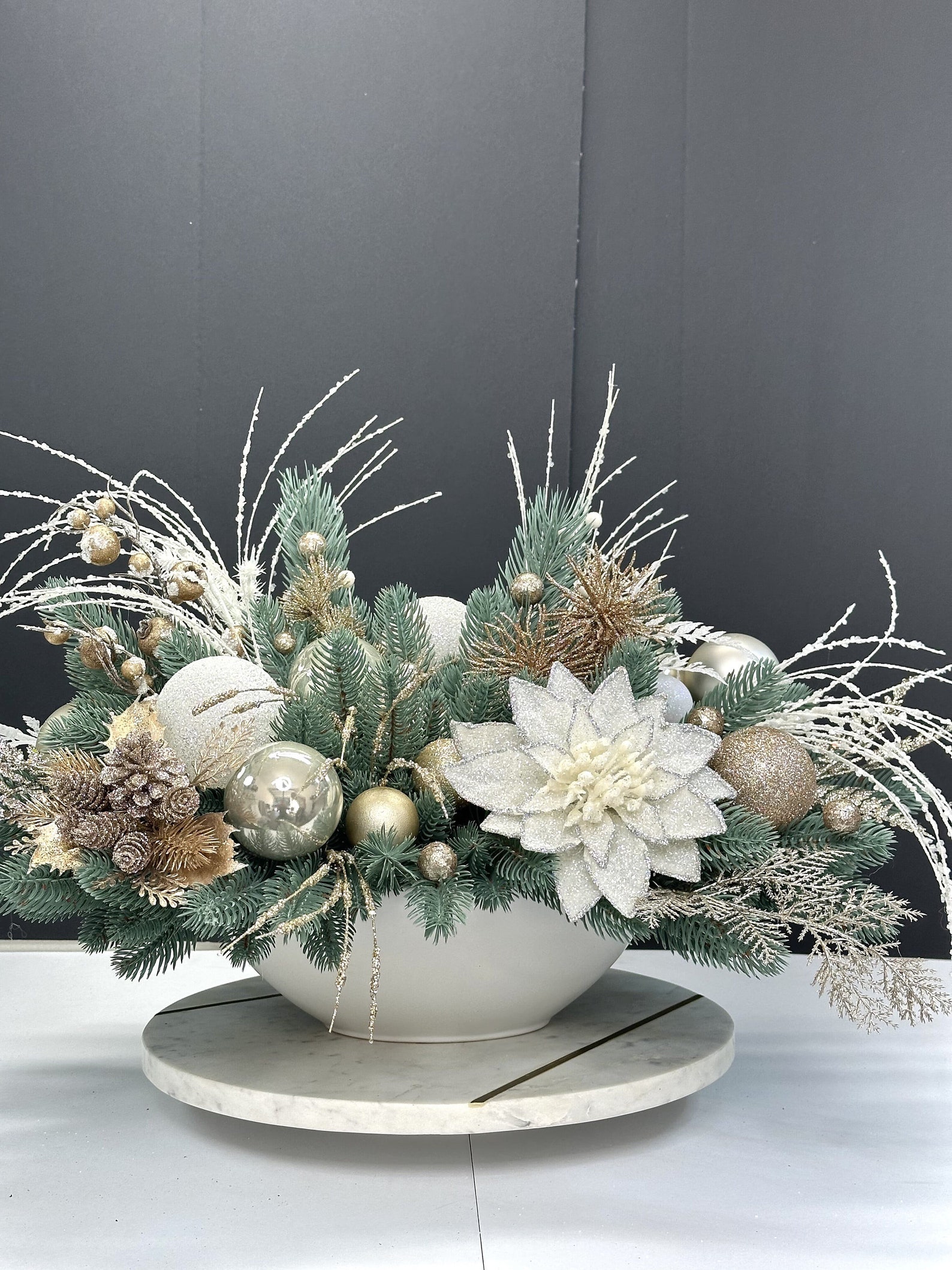 Christmas Decor Centerpiece / Christmas Arrangement Made of High Christmas Decor Centerpiece / Christmas Arrangement Made of High