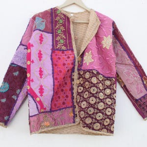 Geborduurde jas/kleurrijk geborduurde jas/Verfraaid jasje/handgemaakt lang jasje/Boho & Hippie/Banjara jasje