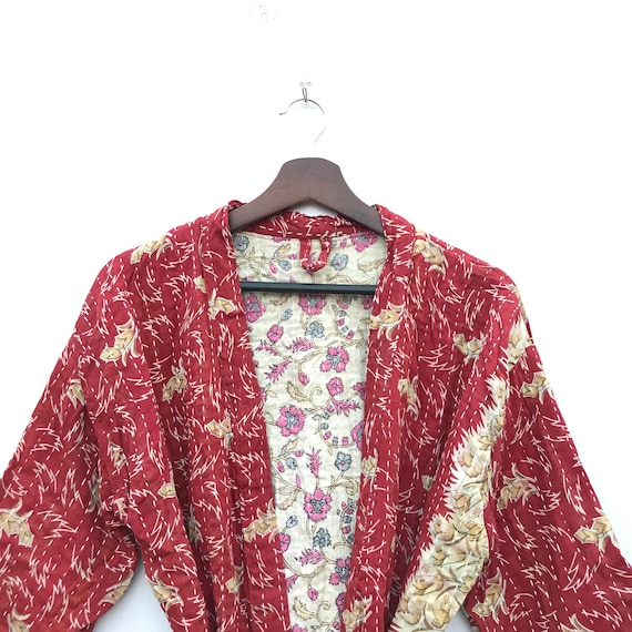 EXPRESS SHIPPING-Kantha Vintage Cotton Coat, Bath… - image 1