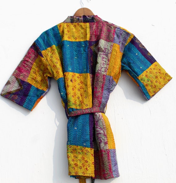 Colorful Bath Robes, Robes Lover, Woman Patchwork… - image 6