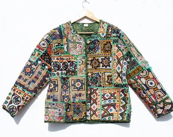 veste banjara, veste Boho, veste de broderie Rabari vintage rare, veste Rabari tribale vintage veste banjara embellie à la main