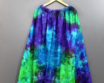 Recicle seda Sari Patchwork falda larga, falda escalonada de seda multicapa, falda maxi larga de tamaño libre, falda de seda boho hippie, regalo para ella