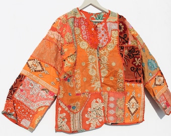 Manteau brodé/ manteau brodé coloré / Veste embellie / Veste longue faite à la main / Boho & Hippie / Veste Banjara
