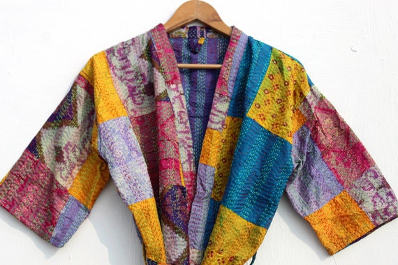 Colorful Bath Robes, Robes Lover, Woman Patchwork… - image 5