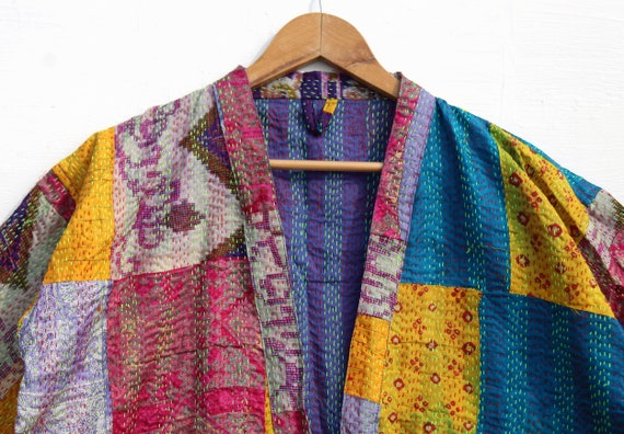 Colorful Bath Robes, Robes Lover, Woman Patchwork… - image 3