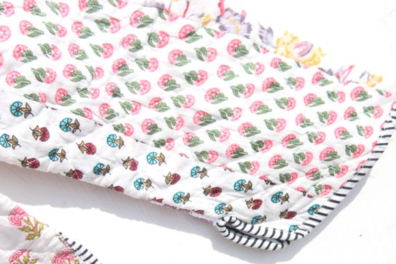 Handmade Patchwork Jacket, Hand Stitched Cotton P… - image 7