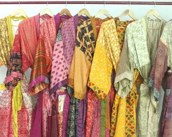 Wholesale  Lot Women's Silk Kimono Robe, Dressing gown, kimono jacket, silk kimono, Bridesmaid robes, Boho kimono, Bridal Robe, Kimono dress