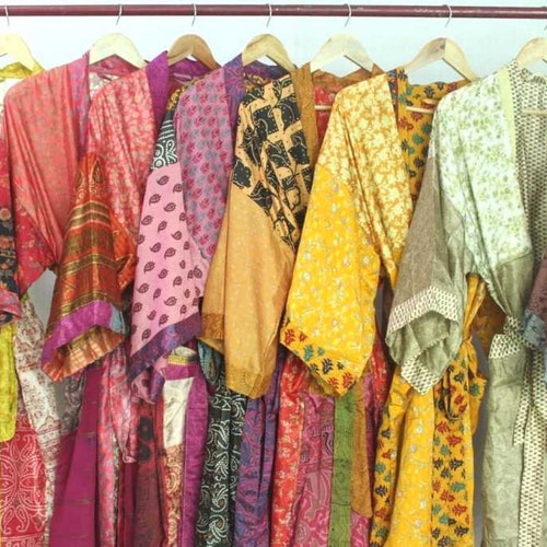 Lote al por mayor de batas kimono de seda para mujer, batas, chaquetas kimono, kimonos de seda, batas de dama de honor, kimonos bohemios, batas de novia, vestidos kimono