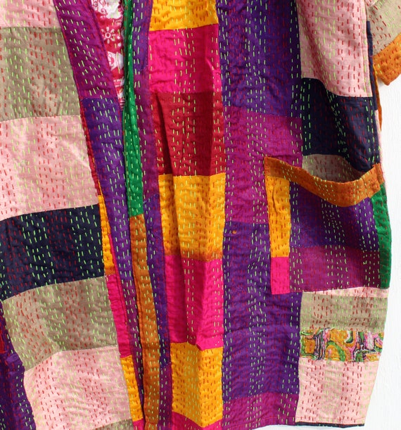 Colorful Bath Robes, Robes Lover, Woman Patchwork… - image 8