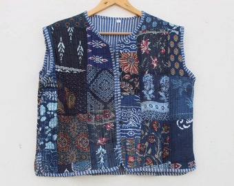 cotton hand made kantha jacket quilted jacket HandMade Vintage Quilted Jacket , Coats , New Style, Boho Rainbow