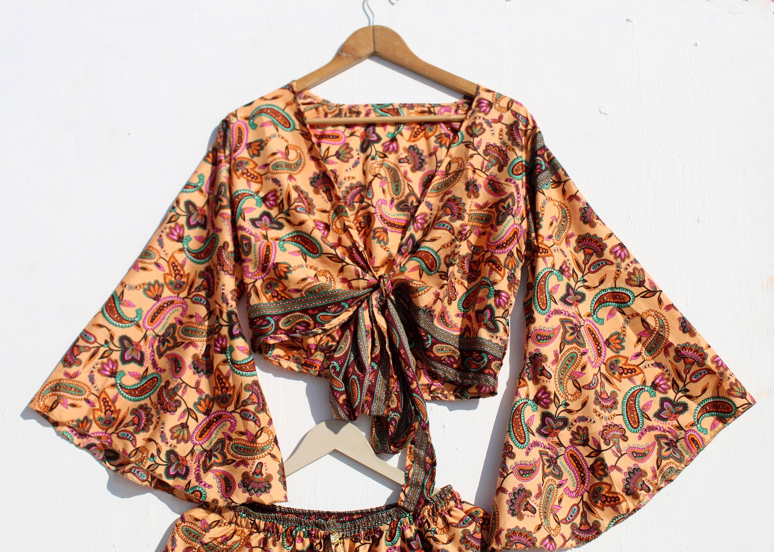 Floral Printed Crop Top & Palazzo main image 1