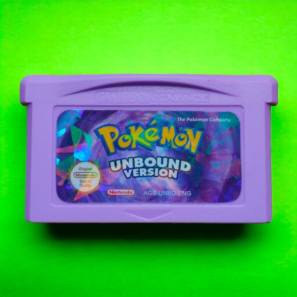 Pokemon Unbound v2.1.1.1 con scatola - Hackrom GBA - Gioco retrò per GameBoy Advance - Ultima versione senza RTC