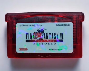 Final Fantasy VI (FF6) Restauré avec étui - Jeu rétro pour GBA - Couleur et son restaurés - Anglais, Espagnol, Allemand, Italien, Français