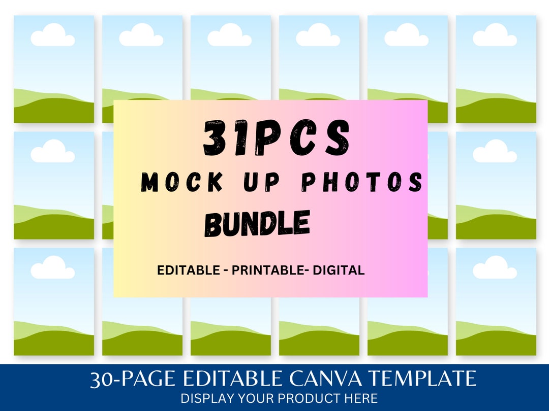 Canva Mock up Bundle Template Drag and Drop - Etsy