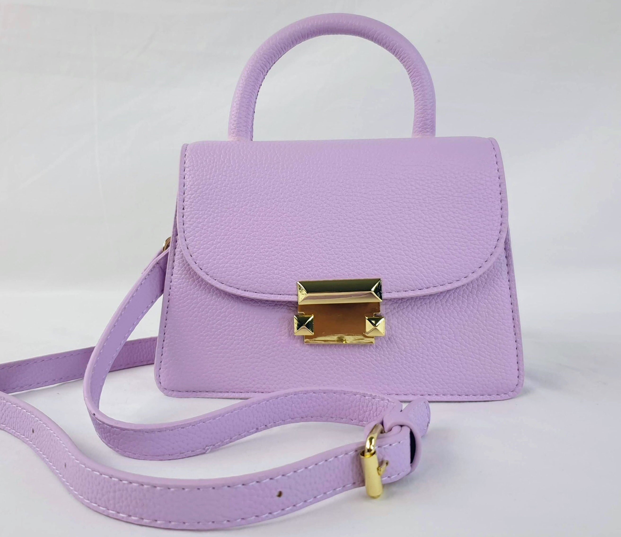Minimalist Lilac Handbag Purple Shoulder Bag Lavender Cross Body Bag