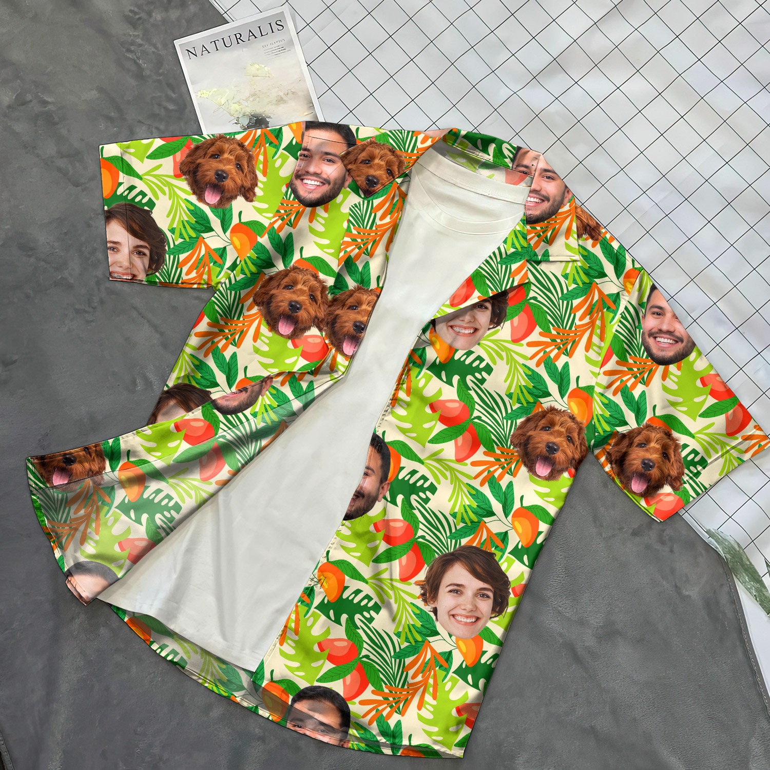 Discover カスタムデザイン メンズ レディース ハワイアン シャツ ホリデーギフト Personalized Photo Hawaiian Holiday Shirt