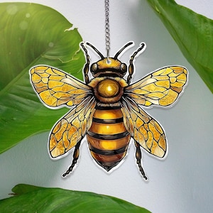 Honey Bee ACRYLIC Window hanging, Honey Bee Acrylic Window Decor, Perfect Gift For Home, Beekeeper gift, Window decor, Bee Acrylic