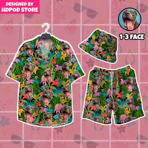 Custom Hawaiian Shirt with Face, Custom Face Pet Shirts, Bachelor Party Shirts, Custom Hawaiian Shirt Hawaii Party Shirt, Hawaiian Shirt