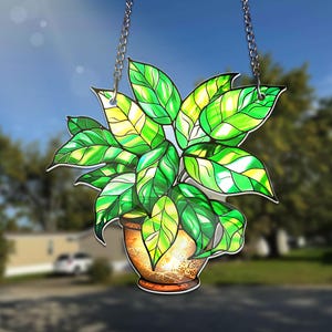 Monstera Leaves ACRYLIC Window Hanging, Monstera Leaves Window Decor, Monstera Plant Wall Window Hanging Art Decoration