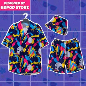 Camicia hawaiana retrò da bowling, camicia con bottoni personalizzata con nome, maglietta della squadra di bowling abbinata, regalo per gli amanti del bowling, camicie da bowling