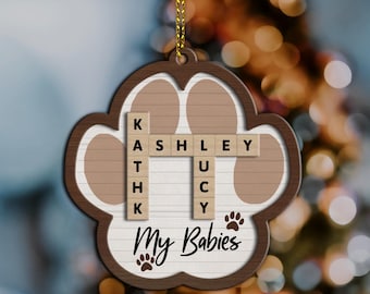 Cat Ornament, Personalized Cat Christmas Ornament, Cat Breed Keepsake, 2 Layer wooden Cat Ornament Cat Lover Gifts Ornament, Pet Lover Gift