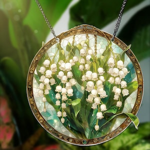 Lily of valley ACRYLIC Window Hanging Decor, Flowers Decoration, Lily of valley, Home decor, housewarming gift, Lily Flower, New Home Decor