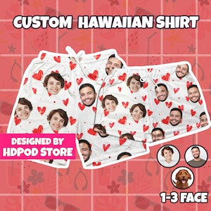 Custom Face Shorts, Custom Logo Shorts, Custom Hawaiian Shorts, custom Pet Shorts, Custom Swim Shorts Gifts