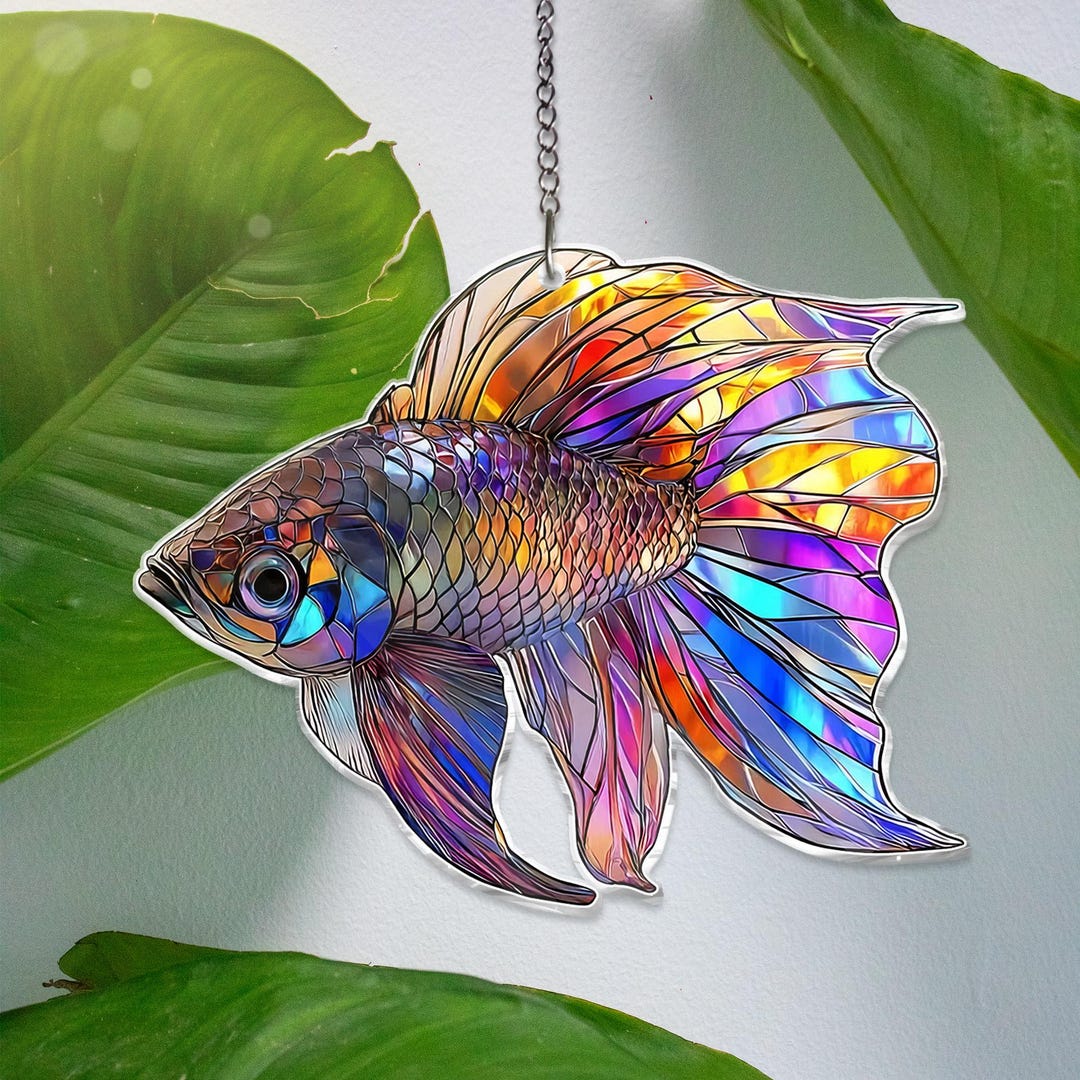 Cute Fish ACRYLIC Ornament, Colorful Fish Acrylic Hangings, Fish Lovers ...